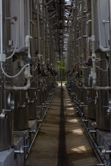wine factory pipe barrels