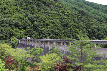 Fototapeta na wymiar 横川ダム（長野県辰野町）,yokokawa dam,tatsuno town,nagano pref,japan