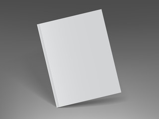 mock up white magazine standing on dark background 