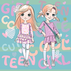 Vector baby girl