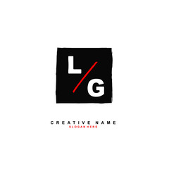 L G LG Initial logo template vector. Letter logo concept with background template.