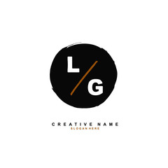 L G LG Initial logo template vector. Letter logo concept with background template.