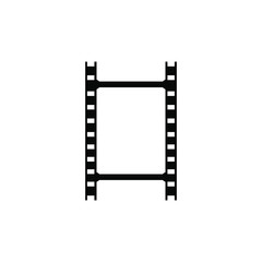 Film reel icon. Isolated vector illustration on white background.