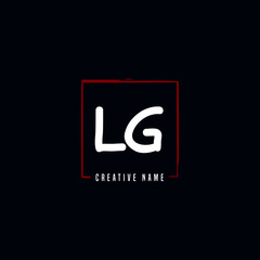 L G LG Initial logo template vector. Letter logo concept with background template.