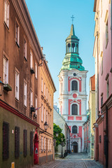 Fototapeta na wymiar POZNAN, POLAND - September 2, 2019: Traditional Cathedral building in Poznan, Poland