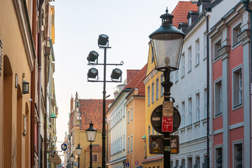 POZNAN, POLAND - September 2, 2019: Antique building view in Old Town Poznan, Poland