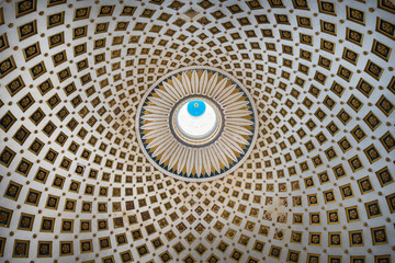 Geometric pattern of The Mosta Dome church, Malta.