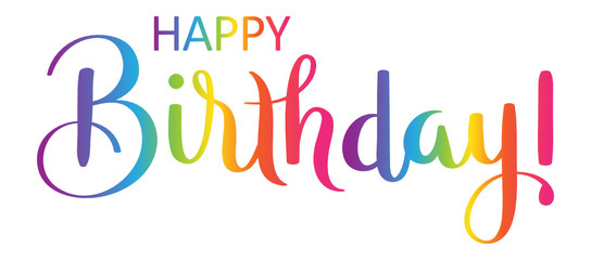 HAPPY BIRTHDAY! vector brush calligraphy banner