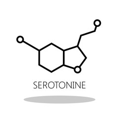 Serotonin icon in trendy flat style. Hormone symbol for your web site design, logo, app, UI Vector EPS 10. 