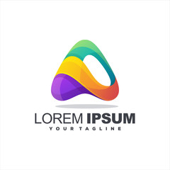 awesome letter a logo design