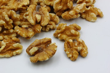 walnuts isolated on white background