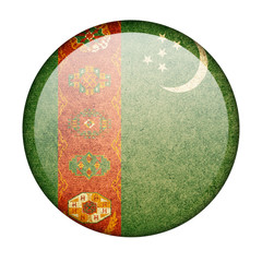Turkmenistan button flag - 287579246