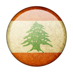 Lebanon button flag - 287579408