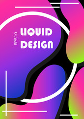Abstract vector poster with liquid shapes. Futuristic design posters. Eps10 vector