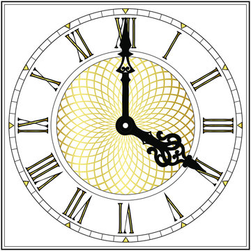 roman numeral ornamental clock