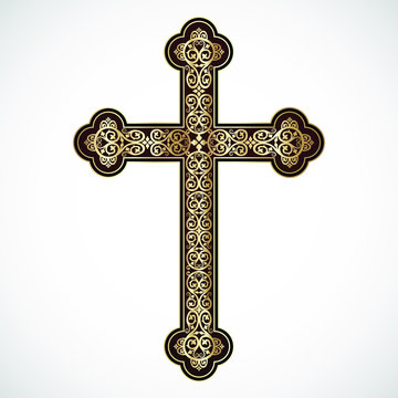 golden ornamental elegant cross