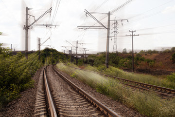 Railway For Trains And Electric Trains