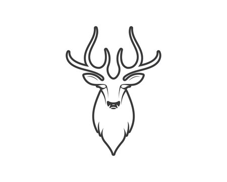 Deer ilustration logo vector