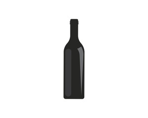 wine bottle  logo icon vector illustration design