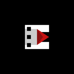 Letter C Cinema Movie Simple Modern Icon Logo Design Element Template