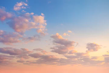 Foto auf Alu-Dibond Gentle Sky Clouds Background at Sunrise time, natural colors © Taiga