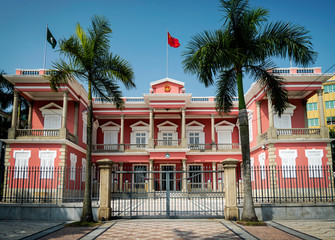 chinese government headquarters colonial building landmark in macau city