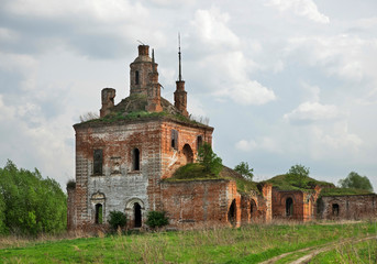 Church of Exaltation of Holy Cross in Vysheslavskoe village. Suzdal district. Russia