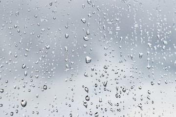 water drops on glass background. texture of water droplets. background for design.