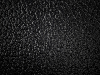 Black leather texture background surface,filter vintage tone