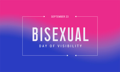 Celebrate Bisexuality Day. September 23 is a bisexual community day. Background, poster, postcard, banner design. - 287585064