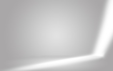 Gray empty room studio gradient with spotlight used for background and display your product