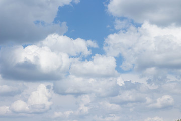 beautiful dark blue sky and white clouds