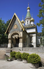 Russian Church of St Nicholas the Miracle-Maker in Sofia. Bulgaria