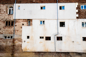 House wall as patchwork