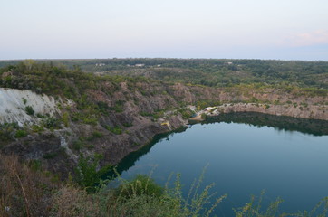 Mygeja: view of  the canyon with lake