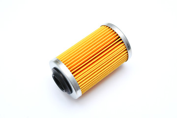 Replacement filter cartridge for cleaning oil of the car. Consumable. Engine oil filter isolated on...