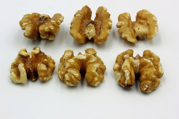 walnuts isolated on white background