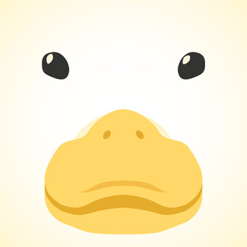 Vector illustration of duck face