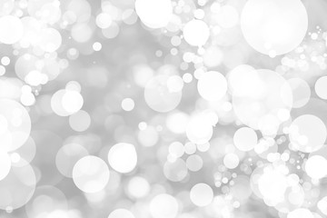 Abstract background with White bokeh on gray background. christmas blurred beautiful shiny Christmas lights.