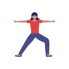 Fototapeta na wymiar Girl doing yoga pose vector design