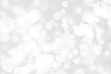 Abstract background with White bokeh on gray background. christmas blurred beautiful shiny Christmas lights.
