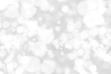 Abstract background with White bokeh on gray background. christmas blurred beautiful shiny Christmas lights.