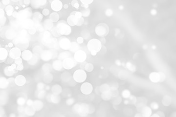 Plakat Abstract background with White bokeh on gray background. christmas blurred beautiful shiny Christmas lights.