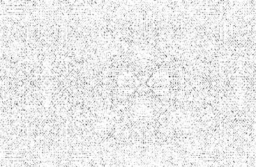 Distressed fabric texture. Vector texture of weaving fabric. Grunge background. Abstract halftone vector illustration. Overlay for interesting effect and depth. Black isolated on white background.