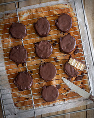 Phoskitos caseros. Pastelitos de chocolate rellenos de mascarpone.