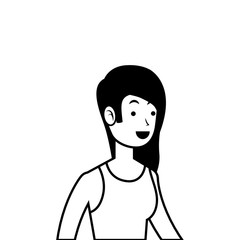 Isolated avatar woman vector design