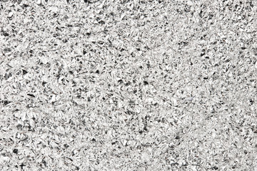 Foil silver crumpled metal aluminum texture background surface decoration backdrop design photo hi resolution