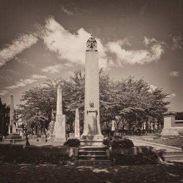 President John Tyler's Tomb At Hollywood Cemetery In Richmond, Virginia