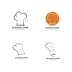 hat chef logo template vector illustration