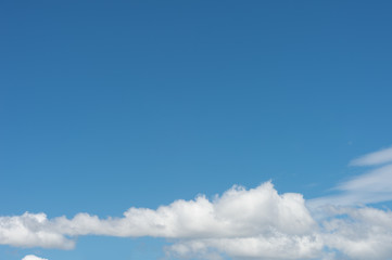clouds on blue sky, nature cloudy background with copyspace